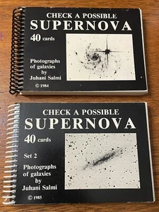Check A Possible Supernova Book 1 & 2 1984 1985 Photos Of Galaxies Juhani Salmi - Picture 1 of 12