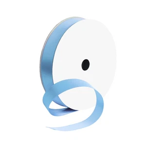 (0,29 €/m) 1 Rolle 45 m Doppel Satinband Geschenkband Band Satin 25 mm hellblau - Bild 1 von 1