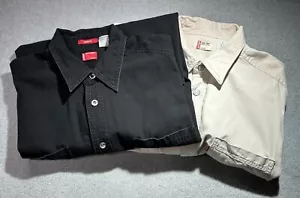 Levis Canvas Shirts Men Large 2 Heavy Weight Metal Button Thick Western Workwear - Picture 1 of 18
