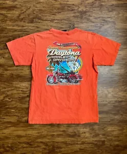 Vintage Harley Davidson Motorcycles Daytona Beach Florida T-Shirt Mens Large - Picture 1 of 7