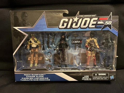 2015 GI JOE 50th TRU ROCK RAMPAGE Alpine Cobra Shock Trooper Rock Viper 4" New Cover