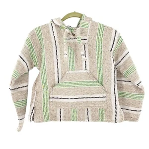 Earth Ragz Kids Baja Hoodie XL Beige Striped Pullover Southwestern Western a - Picture 1 of 9