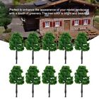 Vibrant Green Tree Decorations for Garden Party and Model Landscapes Pack of 10