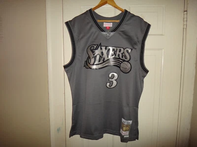Allen Iverson 2000-01 Mitchell & Ness 76ers Metal Works Swingman Jersey L $150 - Image 1 of 4