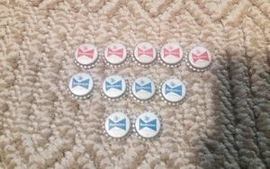 Lot Of 11 Vintage Budweiser Beer Bottle Cap Pair Red Blue Unused - Picture 1 of 10