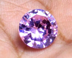7.50 Ct Cambodia NEON PINK Zircon Round Cut Loose Gemstone N174. - Picture 1 of 7