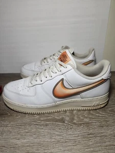 Mens Size 12 Nike Air Force 1 '07 LV8 Low Holographic Swoosh AO2441-102 - Picture 1 of 7