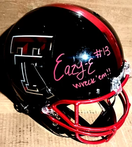 ERIK EZUKANMA Texas Tech SIGNED Full Size Helmet JSA COA Red Chrome DOLPHINS - Picture 1 of 6