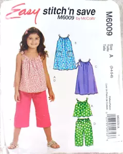 McCall's Easy Stitch 'n Save M6009 Size 3-4-5-6 Children - Picture 1 of 3