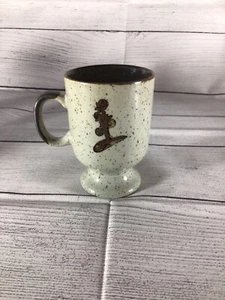 Otagiri Braun Grau Gesprenkelt Fuß Abstrakt Vintage Blumen Becher - Bild 1 von 7
