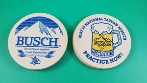 Lot Of 20 Vintage Busch Beer Paper Bar Coasters - May Is National Tavern Month! - Picture 1 of 4