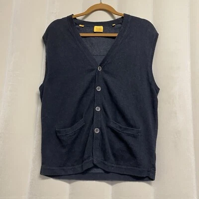 Robert Talbott Carmel Men’s Vest Sleeveless Cardigan Medium Silk Cashmere Cotton - Image 1 of 4