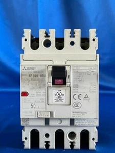 MITSUBISHI NF100-HRU Fuse Breaker NF100-HRU3025, 3 Pole 25A, Used, Tested - Picture 1 of 5