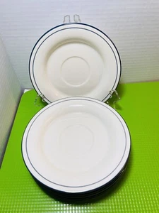 Set Of 6 Lenox For The Blue Patterns Pinstripes Saucers 6.5" Wide - Picture 1 of 4