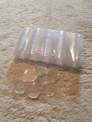 100 X 40mm Acrylic Coin Capsules • 18£