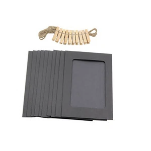 10Pcs 6in Paper Photo Flim DIY Wall Picture Hanging Frame Album+Rope+Clips - Picture 1 of 15