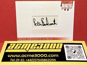 THE AVENGERS Platinum Collection THE MORNING AFTER - PETER BARKWORTH Cut Auto - Foto 1 di 2
