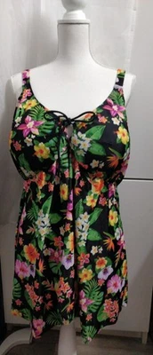 Badekleid Größe 3XL 52/54 bunt Blumen  - Bild 1 von 3