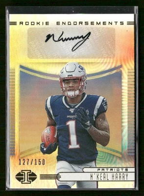 2019 Panini Illusions #RE-NHA N'Keal Harry Rookie Endorsements #/150 Auto - Image 1 of 2