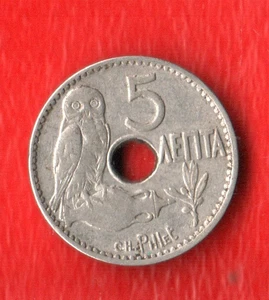 GREECE 5 LEPTA 1912 - Picture 1 of 2