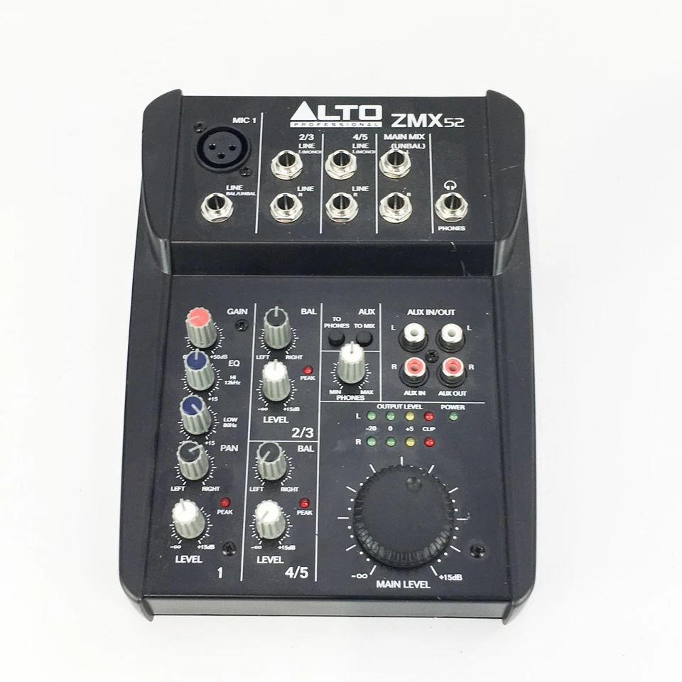 Alto ZMX52 5 Channel Compact Mixer Audio Mixing -  Fully Working - No PSU - Image 1 of 4