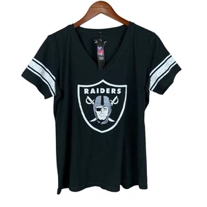 NFL Raiders T-shirt G-III 4her Carl Banks Short Sleeve Black Tee Women's XL - Picture 1 of 5