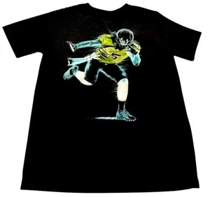 Preowned Tec Gear Boy's Size Large Black Football Short Sleeve Shirt Crew Neck - Picture 1 of 2