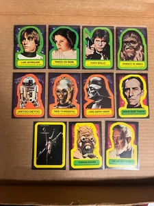 1977 Star Wars Series 1 Complete Sticker Set (11)- Sharp! - Picture 1 of 8