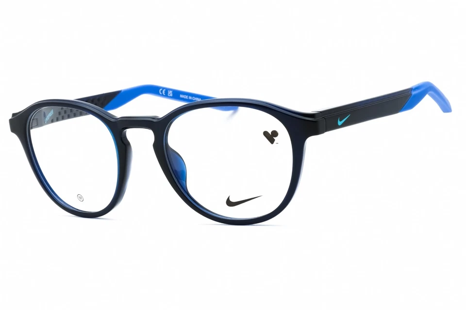 Nike Eyeglasses NK7274 410 Blue Round Full Rim Stainless Steel Frames 50mm
