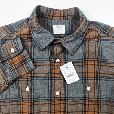 NEW J. Crew Crewcuts Boys 12 Flannel Plaid Long Sleeve Button Up Shirt Check - Image 1 of 4