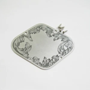 Hand engraved classical pattern aluminum back plates fits Gibson  guitar - Picture 1 of 9