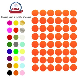 Multi Coloured Circle Stickers ~3/4 Inch 24 Colors 17 mm Small Dots - Picture 1 of 42