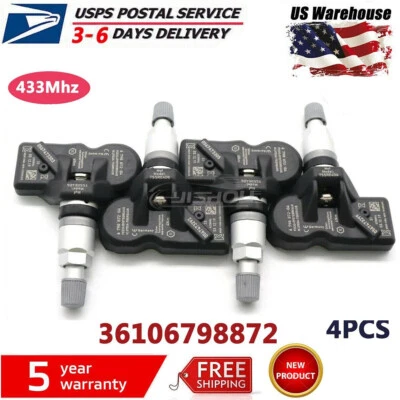4x SENSOR DE PRESIÓN DE NEUMÁTICOS TPMS 6798872 para BMW 2 3 4 5 6 7 Series X1 Z4 Mini Foto 1 de 4