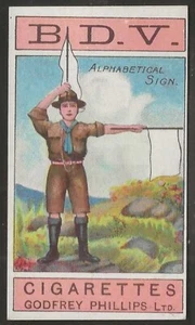 PHILLIPS - SEMAPHORE SIGNAL 1916 PFADFINDER - #27 - ALPHABETISCHES ZEICHEN  - Bild 1 von 2