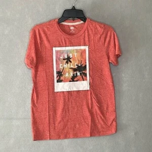OLD NAVY Large 10 / 12 Boy's Short Sleeve Crew Neck Graphic T-Shirt Palm Trees - Picture 1 of 6