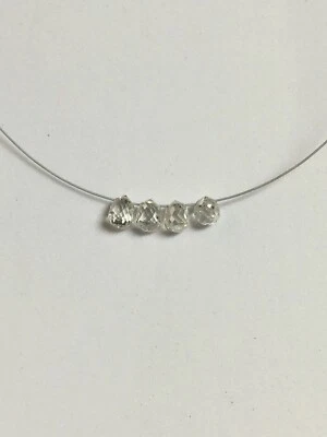 Natural Clear White Fancy Briolette Diamond Beads 1 Pcs 3.0 To 3.5mm size Beads - Image 1 of 4