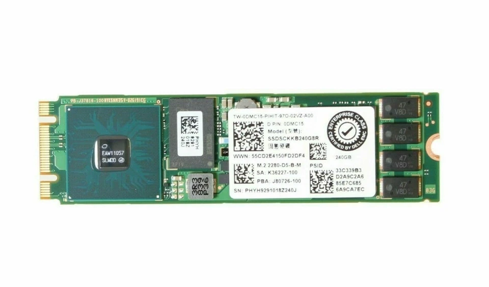Dell Intel 240GB M.2 SATA Solid State Drive SSD SSDSCKKB240G8R DMC15 0DMC15 - Image 1 of 1