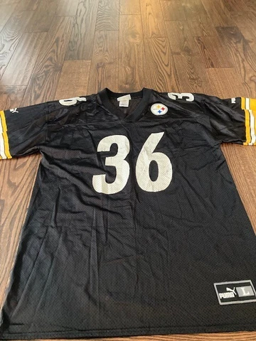 Vintage PUMA Pittsburg Steelers Jerome Bettis #36 Jersey Size Large Cover