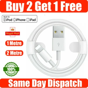 2M Genuine iPhone Charger Fast For Apple Cable USB Lead 14 13 12 11 5 6 7 8 X XS - Picture 1 of 7