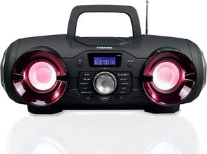 Toshiba CD BoomBox portatile con radio FM, telecomando e luci LED - Foto 1 di 3