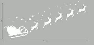 Calcomanía de vinilo de pared de estrellas de decoración navideña Santa Claus ventana de arte Navidad - Imagen 1 de 5