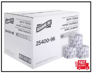 Standard geprägtes 2-lagiges Toilettenpapier (400 Blatt pro Rolle, 96 Rollen pro Karton) - Bild 1 von 3