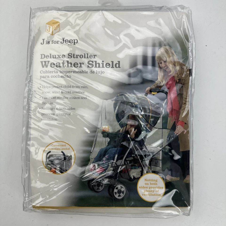 J is for Jeep Deluxe Stroller Weather Shield New - Image 1 of 4