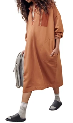 FREE PEOPLE FP MOVIMIENTO BLOQUE FIESTA SUDADERA MAXI JERSEY SUDADERA VESTIDO PEQUEÑO Foto 1 de 4