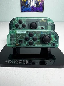 Clear Emerald - Black Accents - Custom Joycons for the Nintendo Switch - Picture 1 of 5