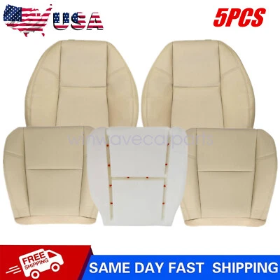 For 2013 2014 Cadillac Escalade EXT ESV Front AC Seat Cover & Driver Foam Tan US Foto 1 de 4