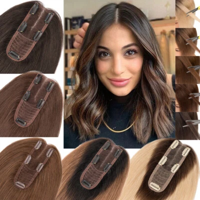 Clip de encaje para mujeres en Remy cabello humano piezas de cabello línea ancha parte Foto 1 de 4