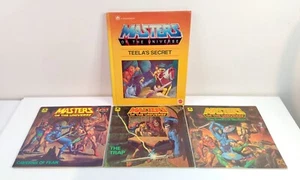 4 x Masters Of The Universe VINTAGE GOLDEN BOOKS Teelas CAVERNS Trap SWORD - Picture 1 of 17