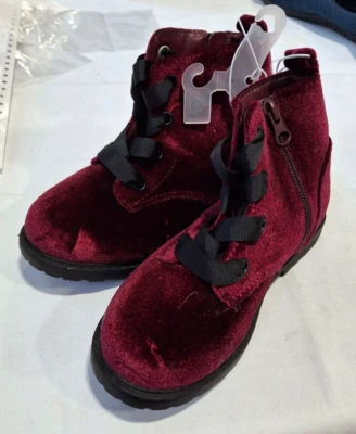 Botines Giovanna con cremallera borgoña para niñas pequeñas - Cat & Jack talla 11 (B-717) Foto 1 de 2