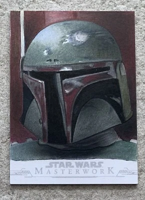 Topps 2019 Star Wars Masterwork Sketch Boba Fett by Dan Tearle - Image 1 of 4
